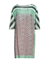 Pianurastudio Woman Mini Dress Green Size 8 Polyester, Silk