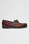 Sebago Docksides Portland Waxed Boat Shoes In Burgundy