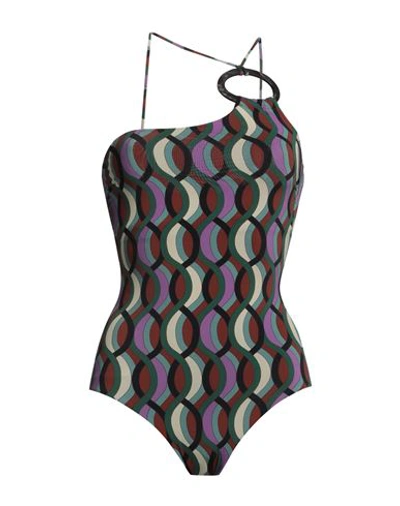 Siyu Woman One-piece Swimsuit Brown Size 4 Polyamide, Elastane