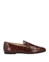 Tod's Woman Loafers Brown Size 6.5 Calfskin