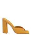 Gia Rhw Gia / Rhw Woman Sandals Ocher Size 6 Textile Fibers In Yellow