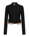 Masnada Woman Blazer Black Size 4 Cotton, Linen, Metallic Fiber