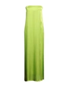 Semicouture Woman Maxi Dress Acid Green Size 8 Acetate, Silk