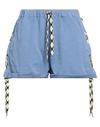 Faith Connexion Woman Shorts & Bermuda Shorts Light Blue Size M Cotton