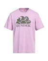 Sundek Man T-shirt Light Purple Size Xl Cotton