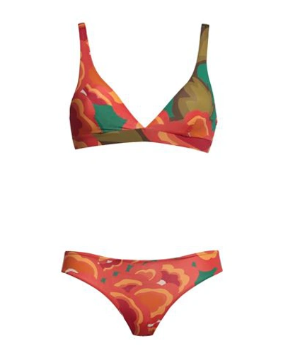 Siyu Woman Bikini Tomato Red Size 0 Polyamide, Elastane In Tomato Red