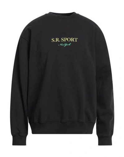 Sporty And Rich Sporty & Rich Man Sweatshirt Black Size Xl Cotton