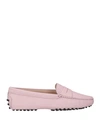 Tod's Woman Loafers Pink Size 7.5 Calfskin