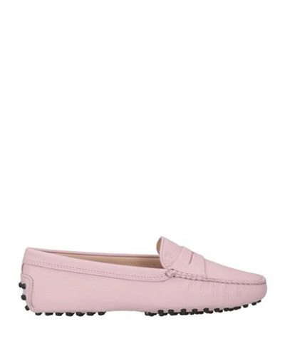 Tod's Woman Loafers Pink Size 7.5 Calfskin