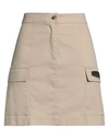 Gaelle Paris Gaëlle Paris Woman Mini Skirt Beige Size 6 Cotton, Elastane In Beige