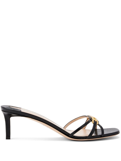 TOM FORD BLACK WHITNEY 55 LEATHER MULES