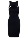Dsquared2 Halter Neck Cut-out Sleeveless Knee-length Dress In Black