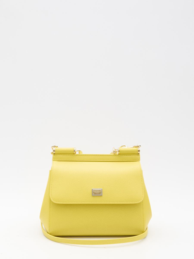 Dolce & Gabbana Small Sicily Bag In Yellow