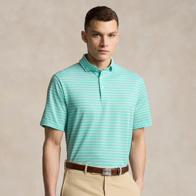 Rlx Golf Classic Fit Performance Mesh Polo Shirt In Light Mint Multi