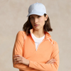 Rlx Golf Stretch Jersey Quarter-zip Pullover In Peach/ceramic White