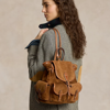 Polo Ralph Lauren Suede Bellport Backpack In Cinnamon