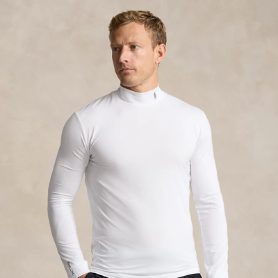 Rlx Golf Tailored Fit Performance Mockneck Shirt In Ceramic White