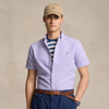 Ralph Lauren Classic Fit Gingham Oxford Shirt In Cactus Purple/white