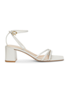 Gianvito Rossi Women's Brielle 55mm Patent Leather Block Heel Sandals In Off White