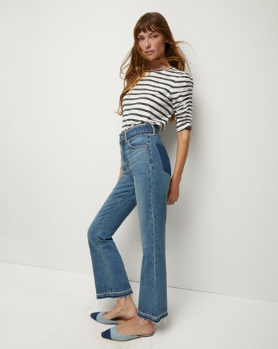 Veronica Beard Carson High-rise Flared Jeans In Bandit Dust