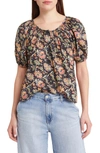 THE GREAT THE PORCH FLORAL PRINT TOP