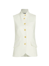 Rag & Bone Slade Button-front Vest In Ivory