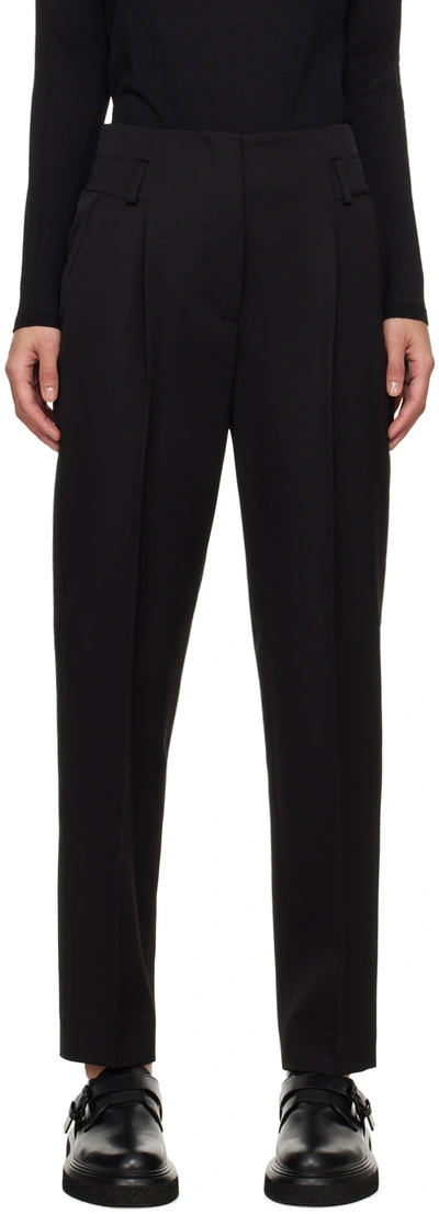 Max Mara Celtico Pleated Front Trousers In 3 Black
