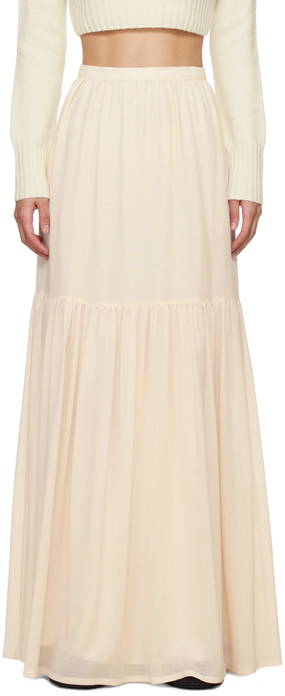 Max Mara Off-white Cafila Maxi Skirt In 6 Ivory