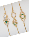 Eye Candy La Cz Heart, Eye & Infinity Bracelet Set