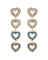 EYE CANDY LA EYE CANDY LA CZ WILLOW HEARTS DANGLE EARRINGS