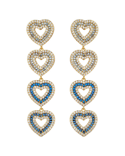 EYE CANDY LA EYE CANDY LA CZ WILLOW HEARTS DANGLE EARRINGS