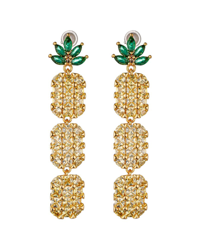 Eye Candy La Cz Pineapple Drop Earrings