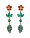 EYE CANDY LA EYE CANDY LA CZ MAHNAZ FLOWER DROP EARRINGS