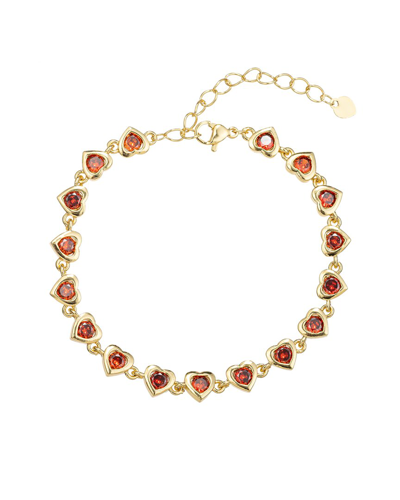 Eye Candy La Cz Nilo Heart Bracelet In Gold