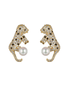Eye Candy La Pearl Cz Baby Leopard Studs