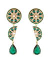 Eye Candy La Cz Lime Drop Earrings