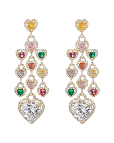 EYE CANDY LA EYE CANDY LA CZ RUBY RED HEART EARRINGS