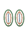 Eye Candy La Cz Bianca Oval Earrings