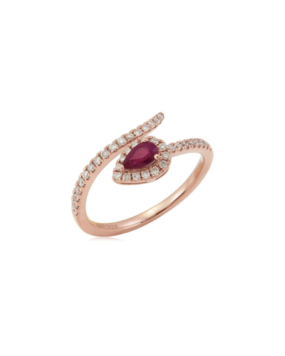 Sabrina Designs 18k Rose Gold 0.53 Ct. Tw. Diamond & Ruby Ring