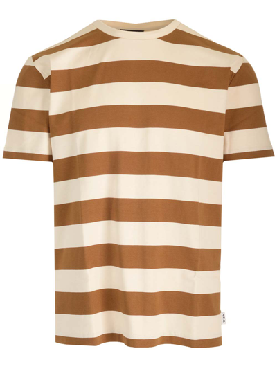 A.p.c. Organic Cotton T-shirt In Brown