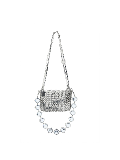 Paco Rabanne 1969 Micro Evening Bag In Silver