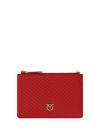 Pinko Clutch  Woman Color Red In Rosso-antique Gold