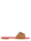 Pinko Love Birds-buckle Sandals In Beige