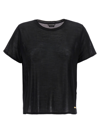 Tom Ford Logo-plaque Silk T-shirt In Black