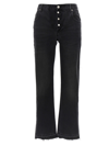 Isabel Marant Black Straight Leg Jeans In Black