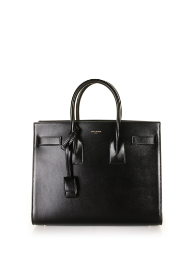 Saint Laurent Sac De Jour Nano Top-handle Bag In Smooth Leather In Black Black