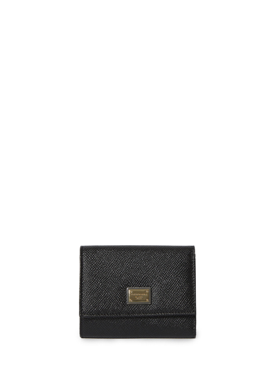 Etro Bi-fold Wallet In Leather In Black