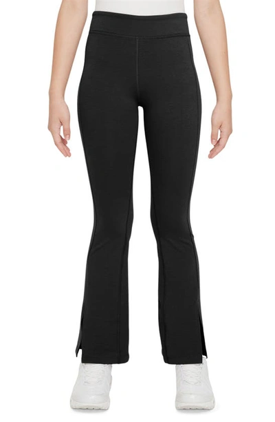 Nike Air Big Kids' (girls') High-waisted Flared Leggings In Black