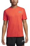 Nike Men's Trail Solar Chase Dri-fit Short-sleeve Running Top In Cosmic Clay/ Summit White