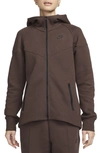 Nike Women's  Sportswear Tech Fleece Windrunner Full-zip Hoodie In Baroque Brown/black
